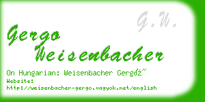 gergo weisenbacher business card